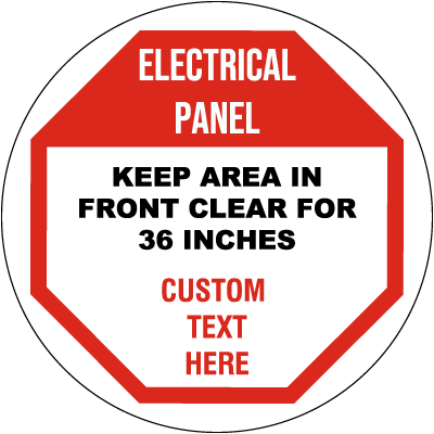 Custom Electrical Panel Floor Sign
