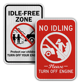 No Idling Signs